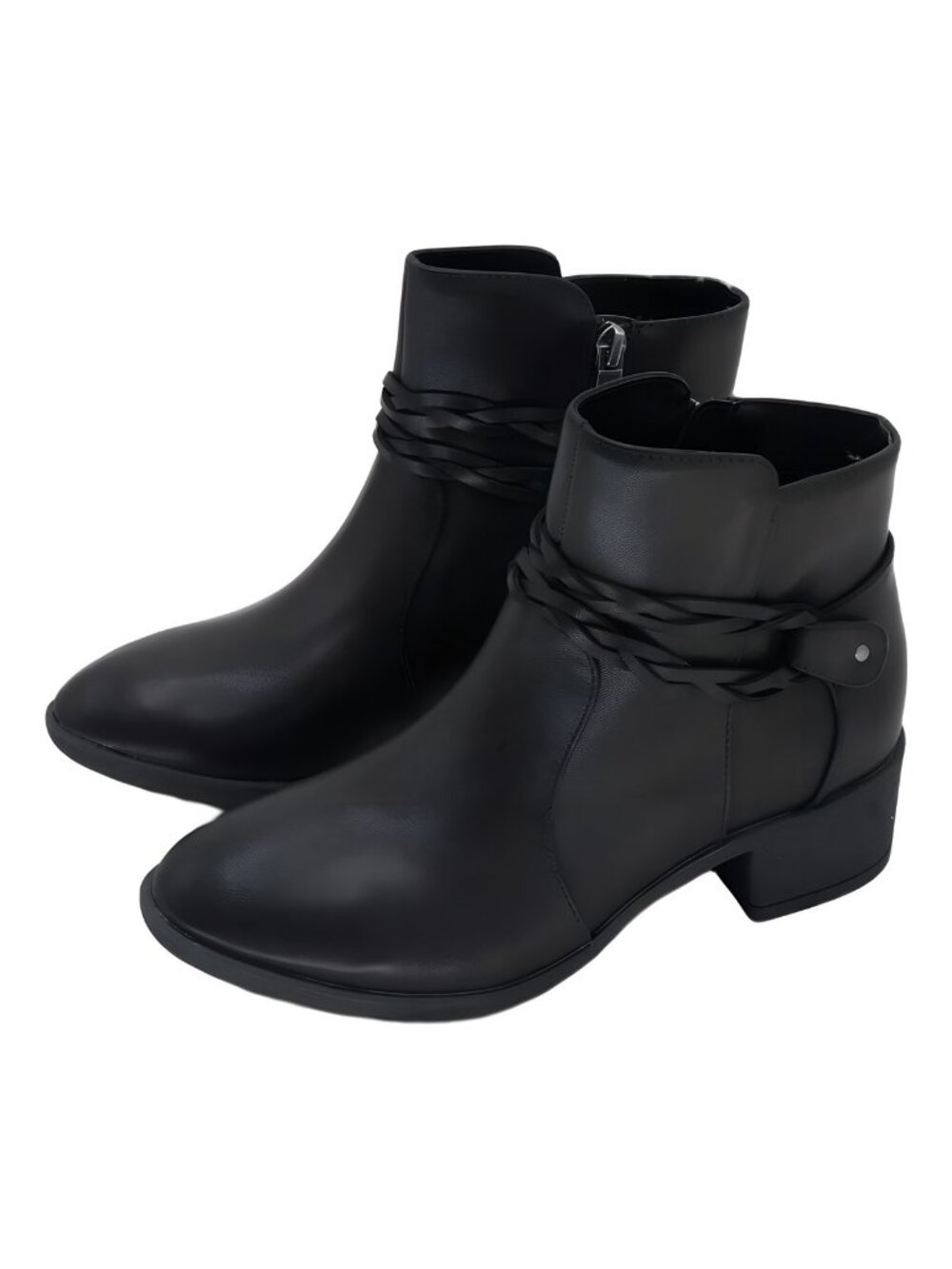 Style Co Womens Ruby Almond Toe Belt Ankle Boots Black Beauty Sz 5M - Picture 2 of 6